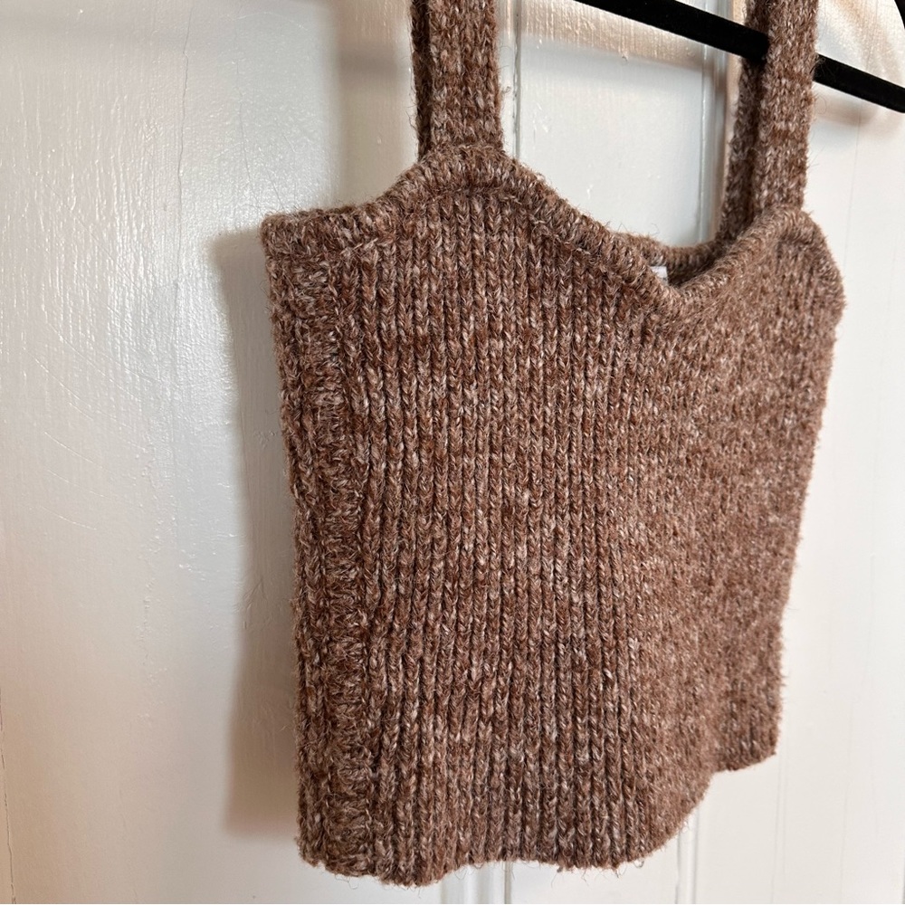 Zara Knit Brown Tank Top - Picture 8 of 12